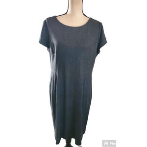 Chico's Gray Snakeskin Print Ponte Knit Flattering Career Dress Sz 2 or L